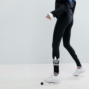 ADIDAS Black Leggings w/ Logo size 6
